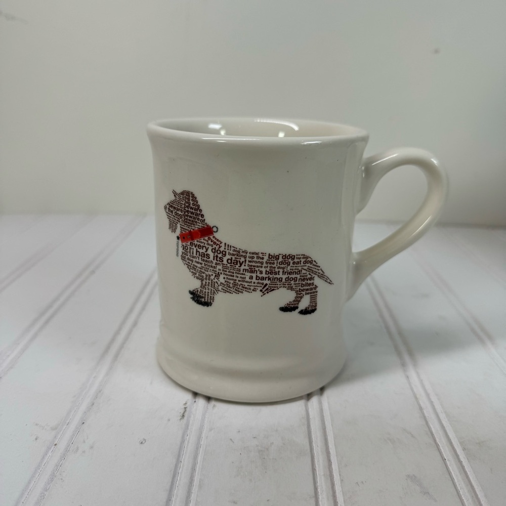 Magenta Dachshund white coffee Mug